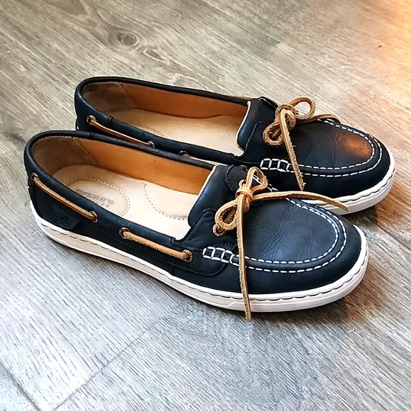 Sperry Top-Sider Angelfish Navy Blue leather shoes women's 6 - Picture 5 of 5